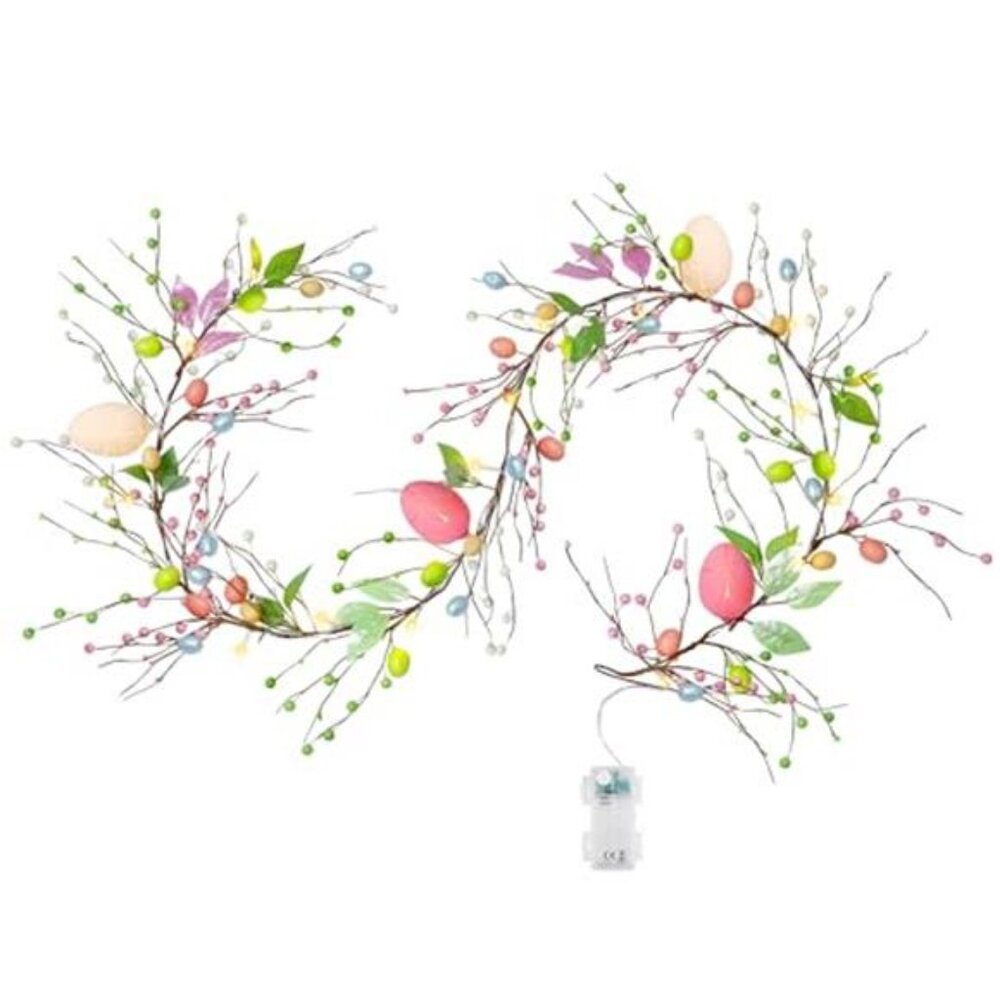 6 FT Easter Egg Christmas Garland, Battery Operated Christmas Garland - Picture 7 of 7